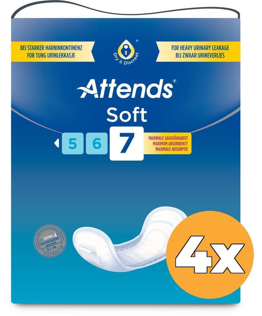 4x Attends Inlegger Soft 7 (34 stuks) Productafbeelding 