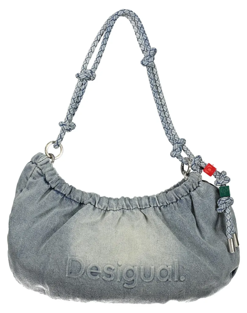 Sac bandoulière bleu avec poche intérieure et sangle amovible réglable