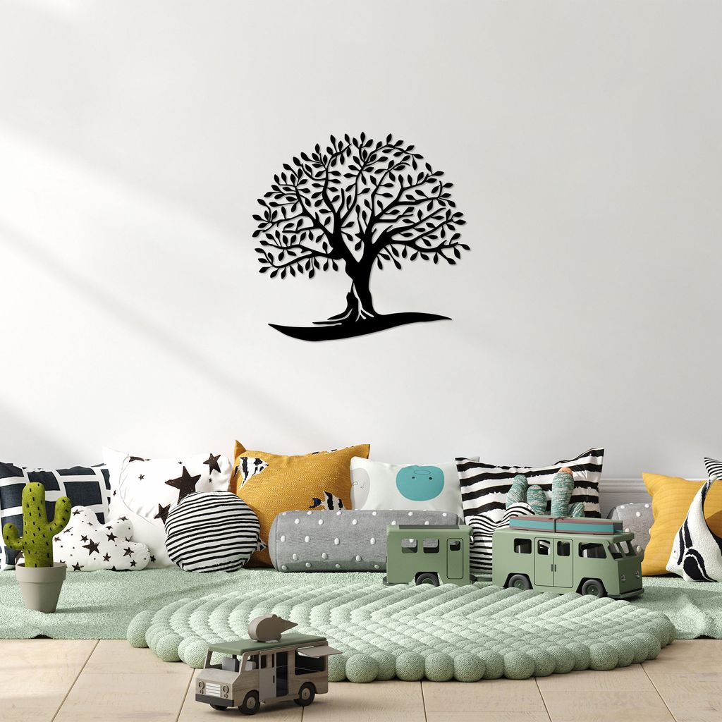 Wallity, Monumental- SKL2426, Schwarz, Sonstige Wohndekorationen, 66 x 64 cm, 100% Metall (Dicke: 1
