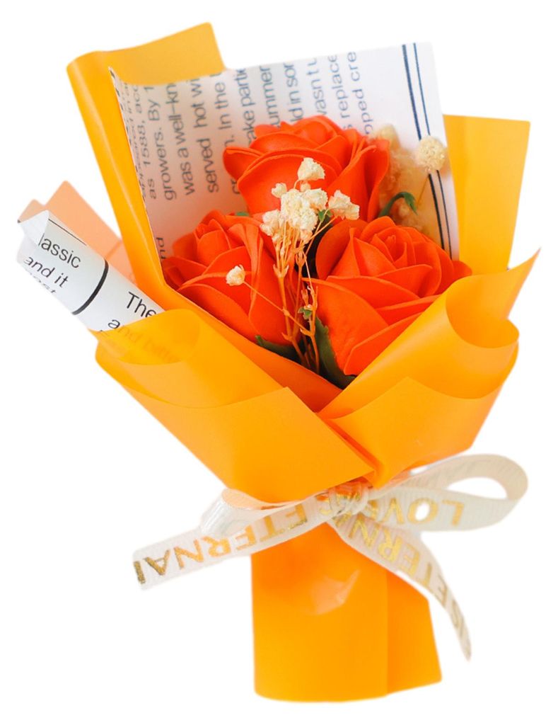 Mini-Kunstblumenstrauß, duftende Seife, Rosen-Sonnenblumen-Arrangement, konservierte Blumengeschenke für Frauen, Ehefrauen, Freundinnen