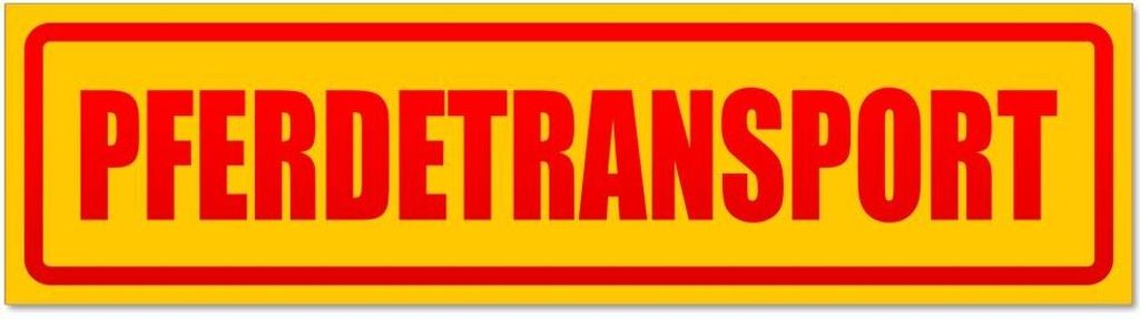 Kiwistar - Autoaufkleber - Rot - 30 x 8 cm - Pferdetransport invertiert - Hinweis Aufkleber Sticker für Auto, Kfz, Fahrrad, PKW, LKW
