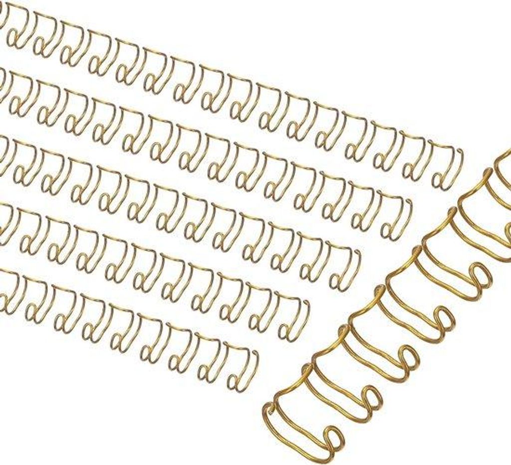 Metalen dubbele lus bindende spoelen 100 stuks 6 mm 20 vel capaciteit 3:1 steek 32 ringbindende stekels goudkleurig kantoorbenodigdheden