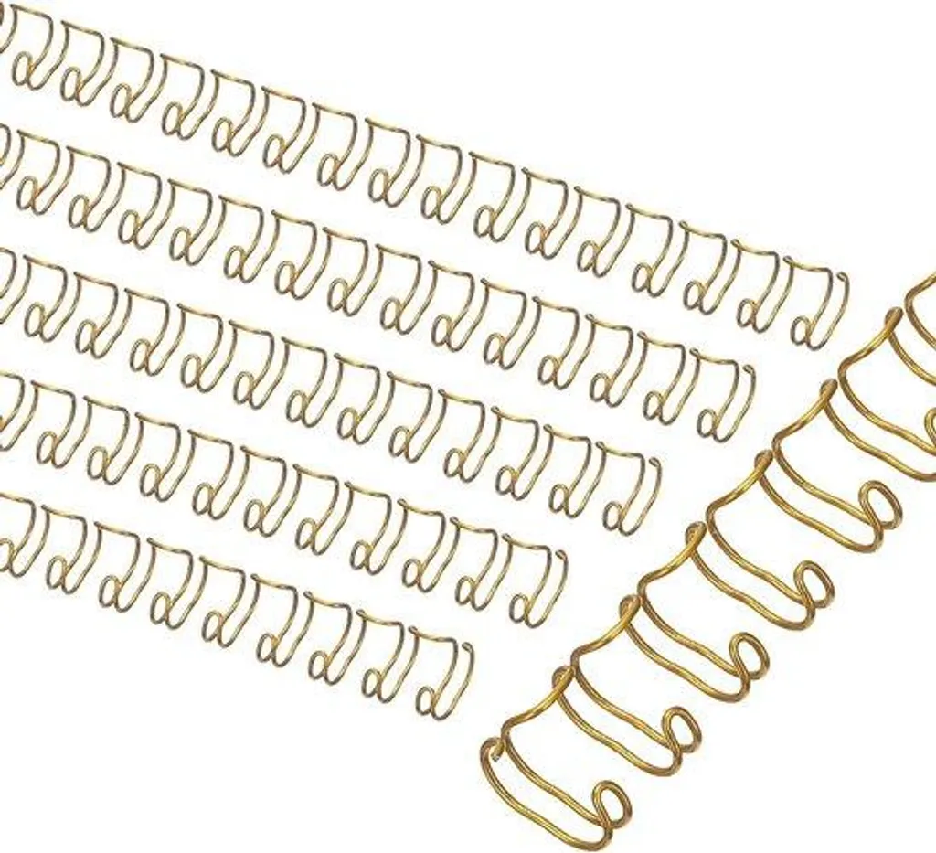 Spirales de Reliure Or 6 mm pour Rapports et Dossiers 20 Feuilles - Lot de 100