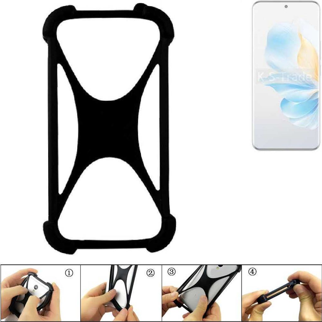 K-S-Trade Handy-Hülle Schutz-Hülle kompatibel mit Honor 100 Pro Silikon Bumper TPU Softcase Smartphone Stoßschutz, schwarz