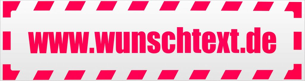 Kiwistar wunschtext gestreift Magnetschild Schild magnetisch - 60cm Neonpink - Magnetfolie für Auto PKW Kfz