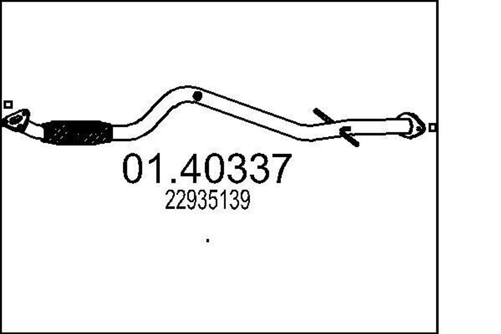 MTS Abgasrohr Auspuffrohr für OPEL INSIGNIA Vorne 01.40337