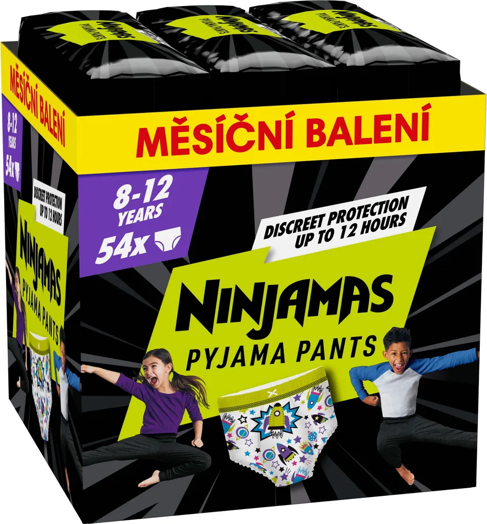 Pyjama de Nuit Pampers Ninjamas 8-12 ans Ultra Absorbant Design Spatial
