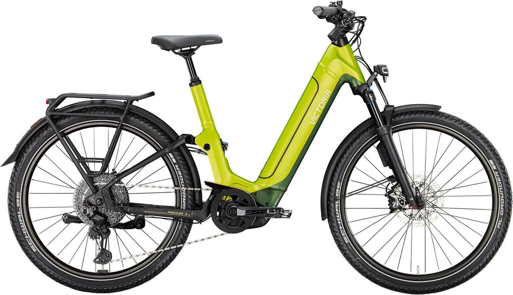 VICTORIA Elektro-Full Suspension "PARCOURS 6" (#1), Wave, 27,5", lime green, ...