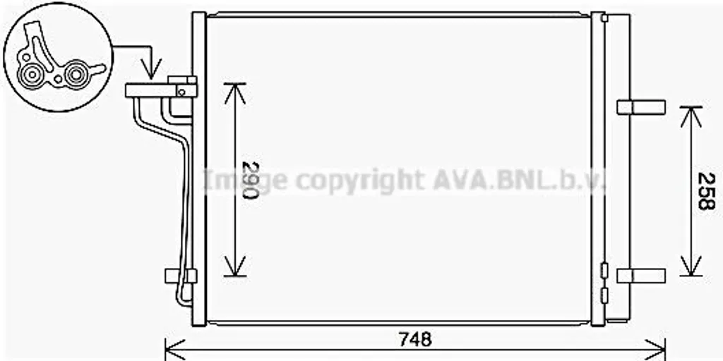 Radiateur de clim avec déshydrateur pour Ford Transit Connect FD5647D
