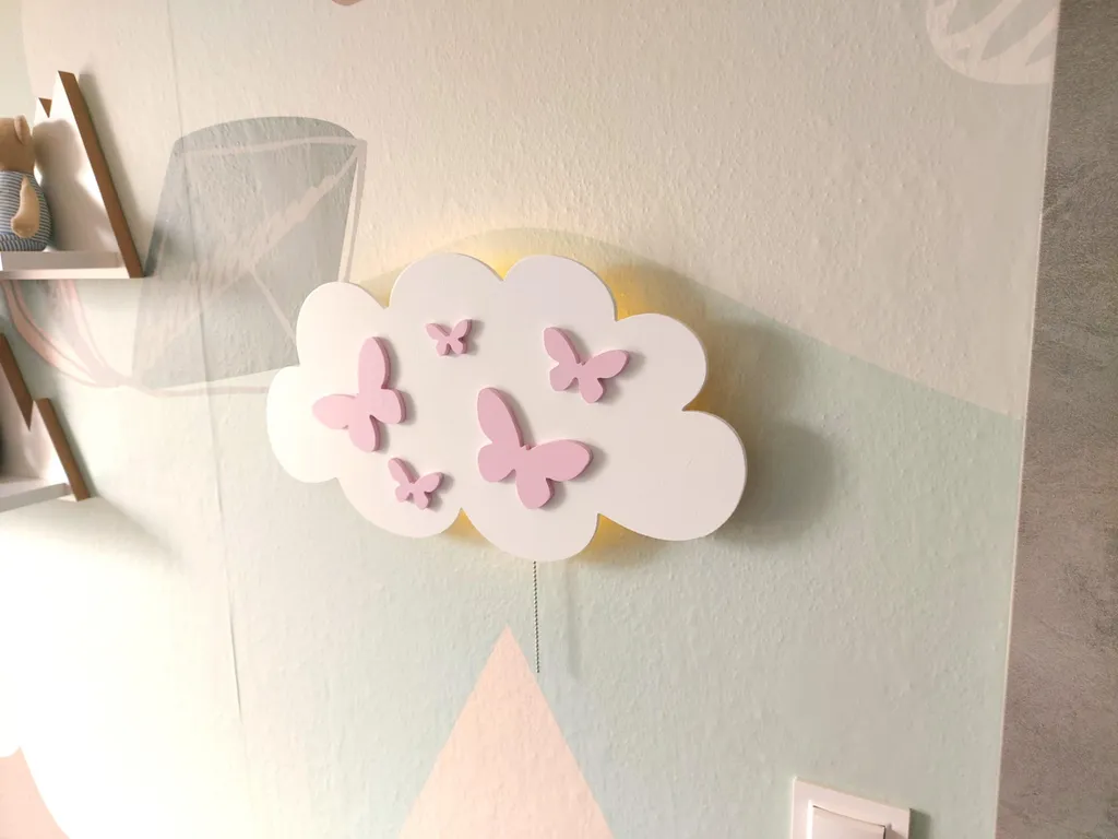 Lampe nuage papillon LED - Luminaire 3D à faible consommation d'énergie - 2