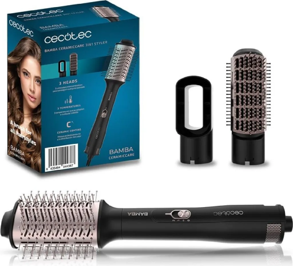 Styler Capelli Cecotec Bamba CeramicCare 3in1: Volume e Lucentezza