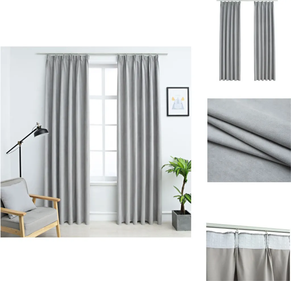 Tende vidaXL Grigie 140x245 cm: Privacy e Buio per la Tua Camera