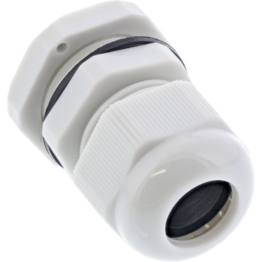 InLine Kabeldurchführung PG 7 Nylon IP68 3,5-6mm, grau, 10 Stück