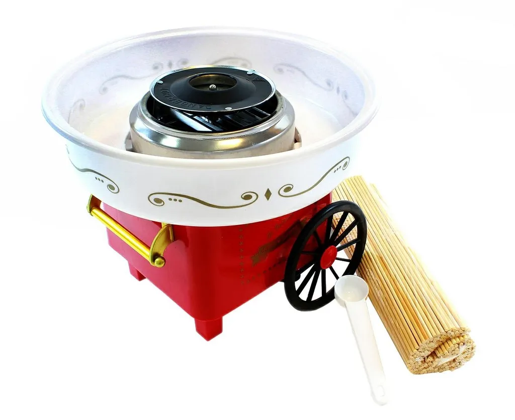 Machine à barbe à papa électrique rouge APT AG137D pour goûter d'enfants