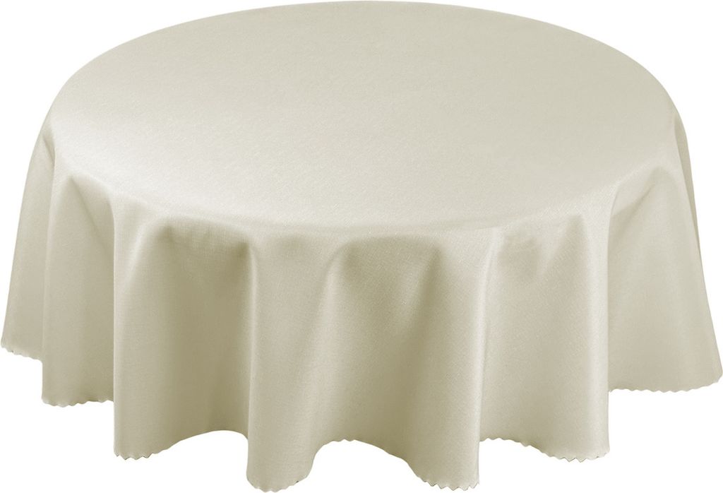 Ścierełka na stół, beżowa, ecru, okrągła, 120 cm, odporna Zdjęcie produktu 