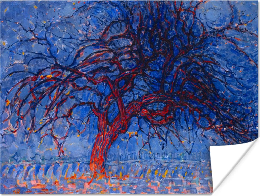 MuchoWow Poster Roter Baum - Piet Mondrian 40x30 cm - Plakate für die Wände - Poster Wohnzimmer