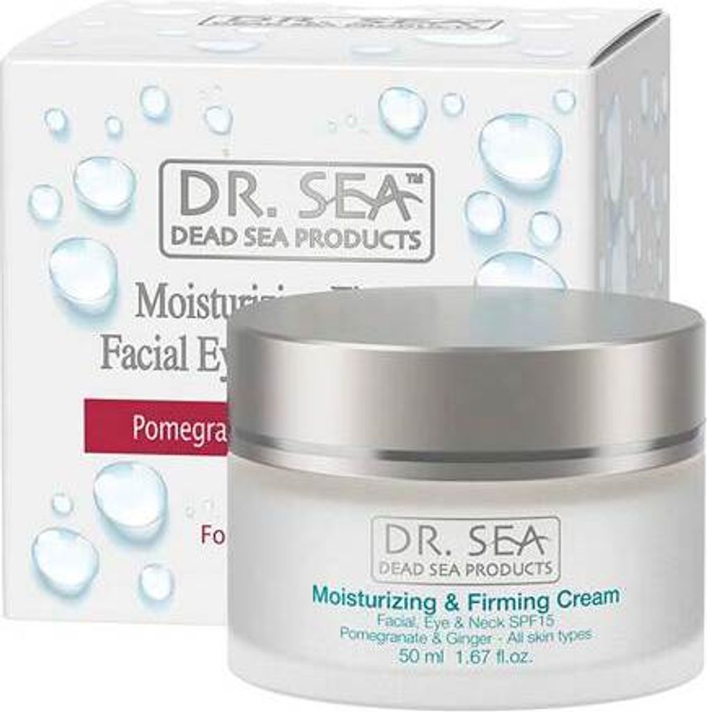Feuchtigkeitsspendende und straffende Augen- und Halscreme mit Granatapfel und Ingwer SPF15