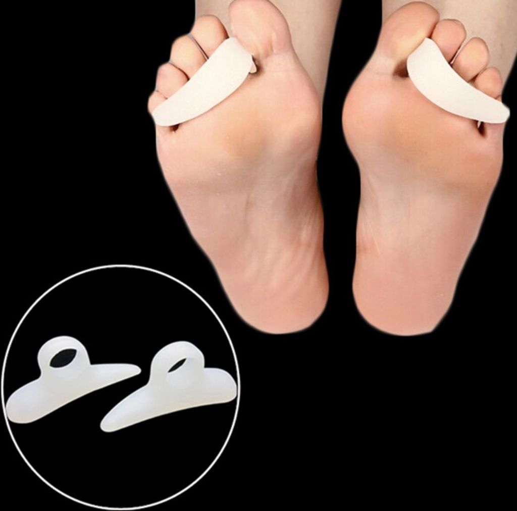2 Silikon Hallux Valgus Zehenspreizer Krähenzeh