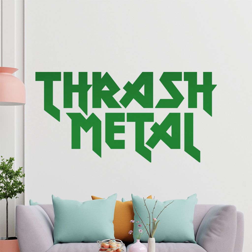 KIWISTAR Trash Metal Font - Hardcore Punk New Wave Wandtattoo in 6 Größen - Wandaufkleber Wall Sticker - Dekoration, Küche, Wohnzimmer, Schlafzi...