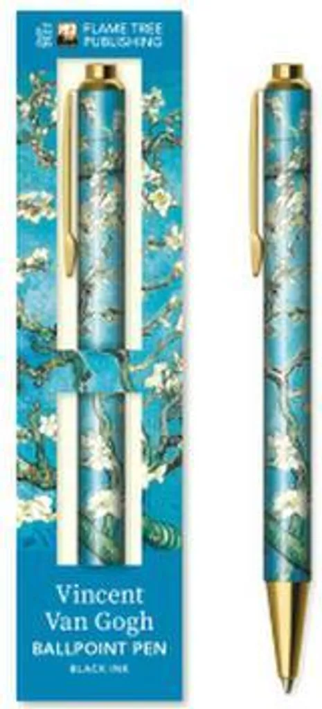 Vincent van Gogh: Penna a sfera decorativa in scatola con fiori di mandorlo