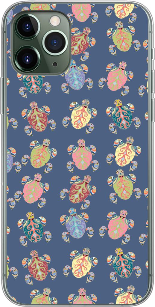 MuchoWow Handyhülle Schutzhülle Hülle für Telefoonhoesje iPhone 11 Pro Muster - Schildkröte - Tiere - Kinder - Kinder Silikon Softcase Handy...