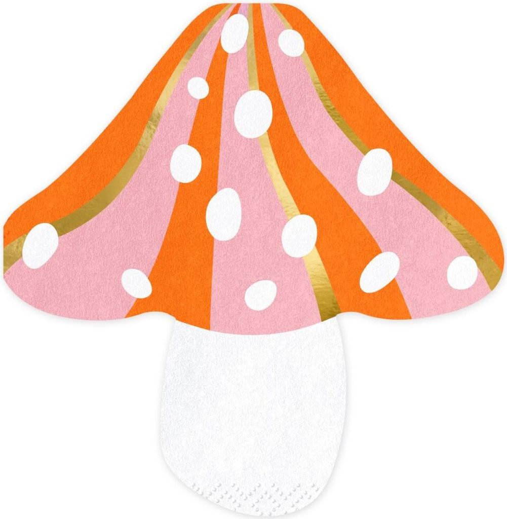 Pilz-Servietten, Mix, 13x13,5cm (1 Packung / 20 Stück)