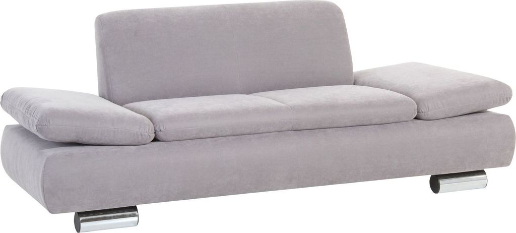 Sofa 2-Sitzer Kaye Bezug Veloursstoff Metallfuß verchromt / silber 23127