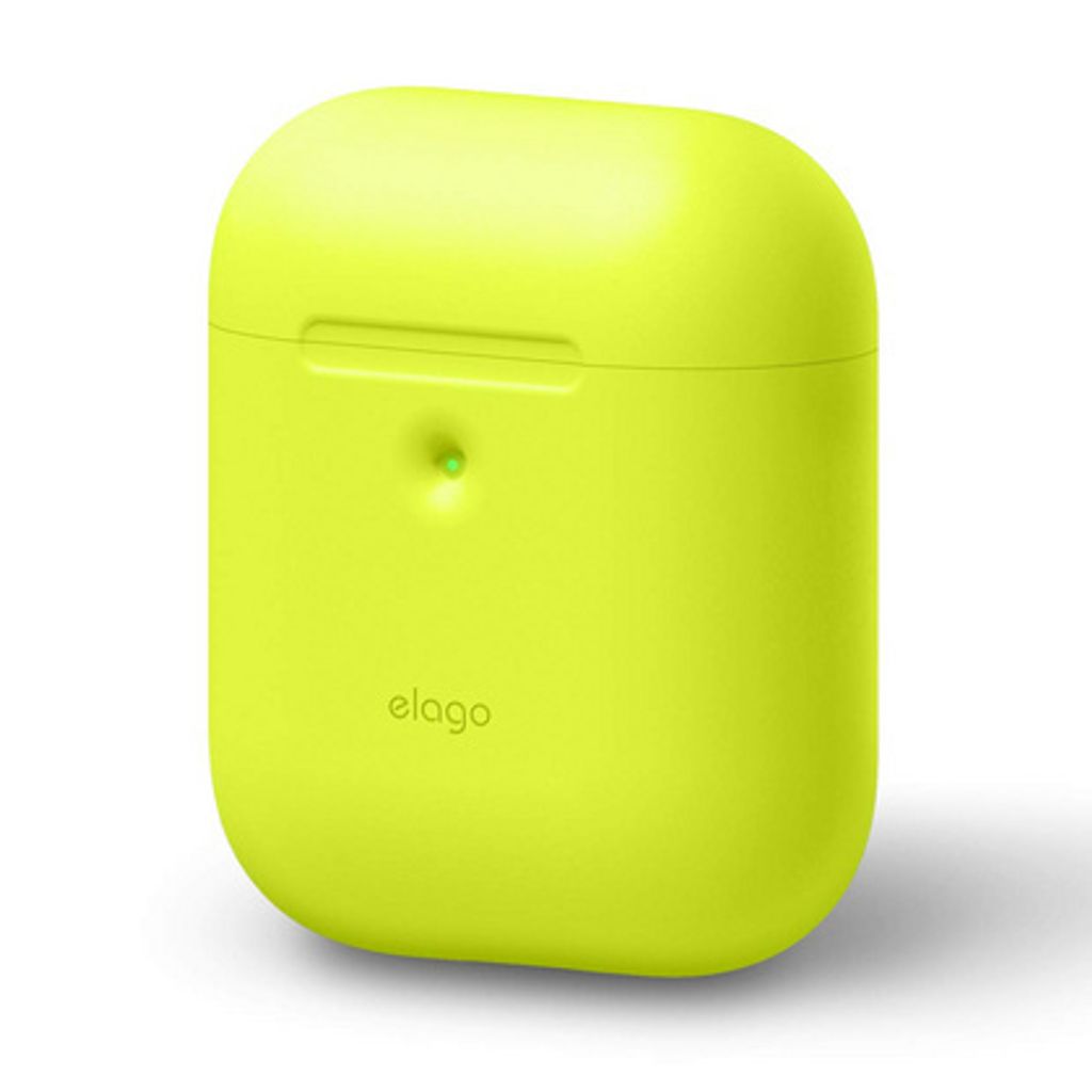 Elago Silikon Kabelloses Ladecase für AirPods 2 / AirPods 1 Neongelb