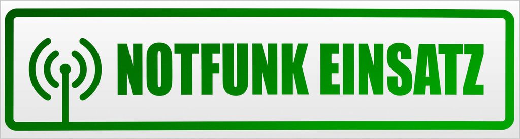 Kiwistar Notfunk Einsatz Piktogramm Magnetschild Schild magnetisch - 45cm Grün - reflektierend - Magnetfolie für Auto PKW Kfz