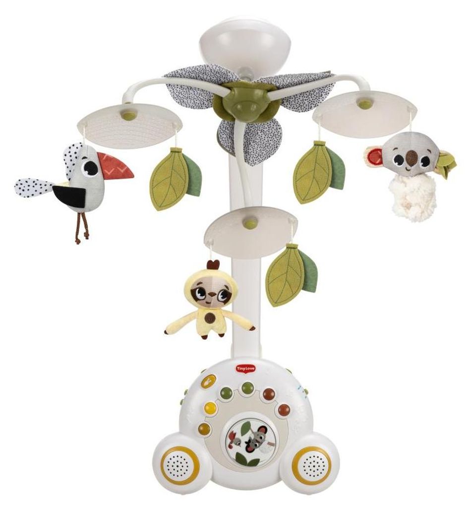 Tiny Love Soothe 'n Groove Mobile, 2in1 Musik Mobile Baby elektrisch, 0M+, visuelle Stimulation, 18 Melodien, 40 Minuten Musik, Boho Chic