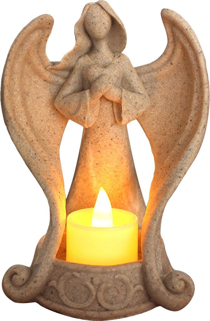 Engel-Kerzenhalter Engel-Figuren Teelichthalter Gedenk-Engel Kerzenständer für Wohnraumdekoration Party Gedenkfeier Erinnerung