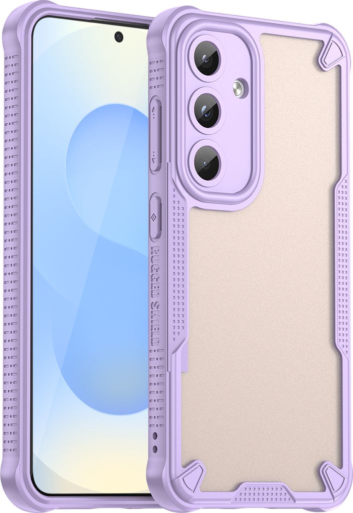 Schutzhülle für Samsung Galaxy S25, transluzente matte Rückseite, TPU Bumper Case Lila