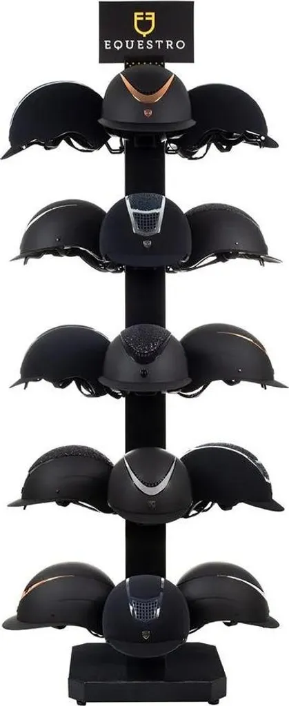 Equestro Support pour 20 Casques Noir One Size en Acier Renforcé
