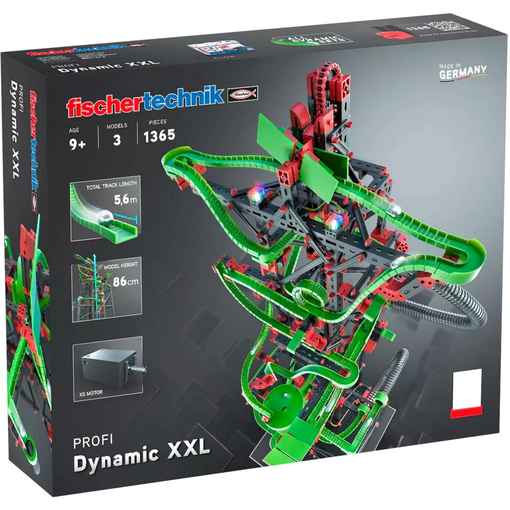 Jeu de Construction Circuit à Billes Dynamic XXL avec Moteur Inclus
