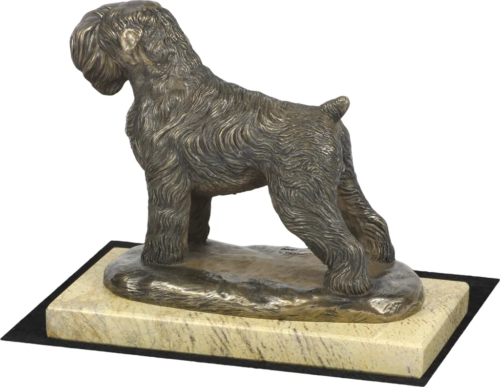 Statue Terrier Noir Russe Art-Dog - Trophée de Silhouette Canine Élégant