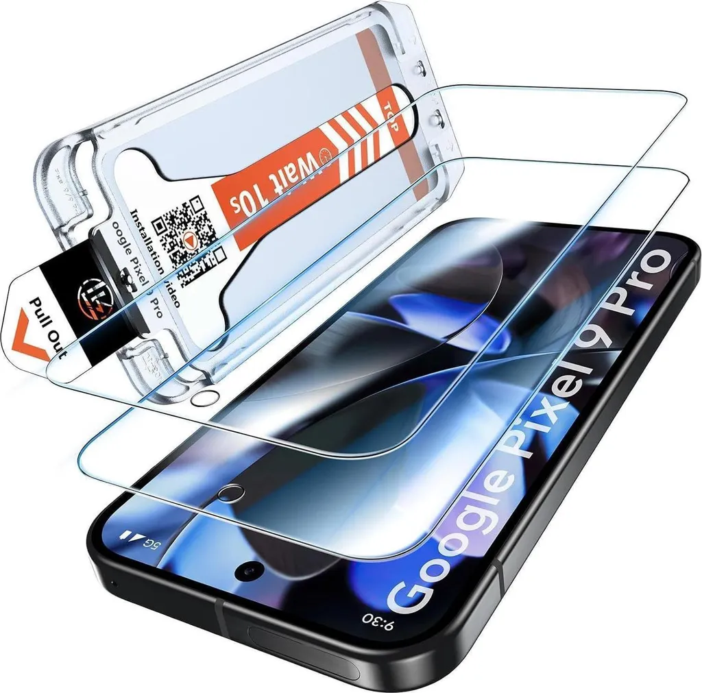 Verre de protection pour Google Pixel 9 Pro - Lot de 2 films blindés HD