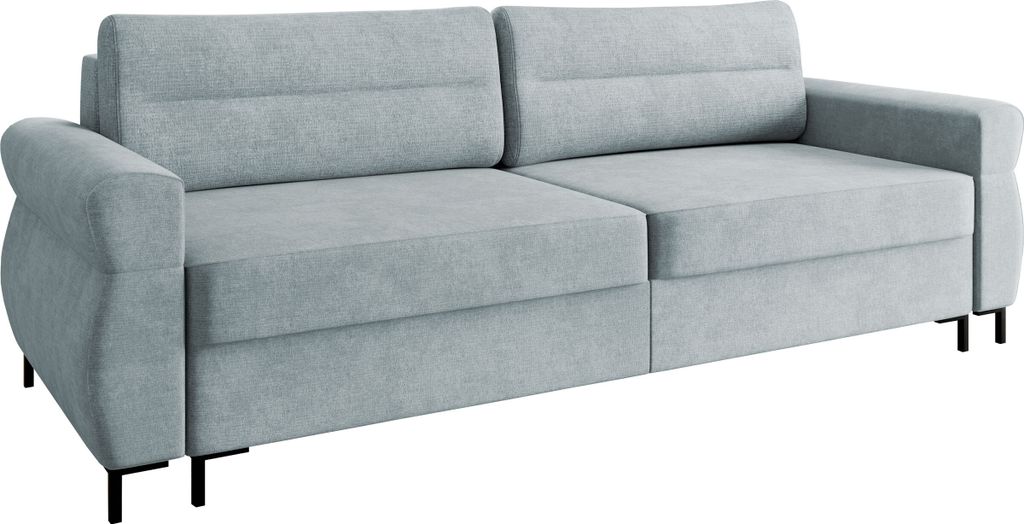 MIRJAN24 Sofa Berne, Schlafsofaa, Couch mit Schlaffunktion und Bettkasten, Wohnzimmer, Stilvoll Polstermöbel (Farbe: Sierra 746)