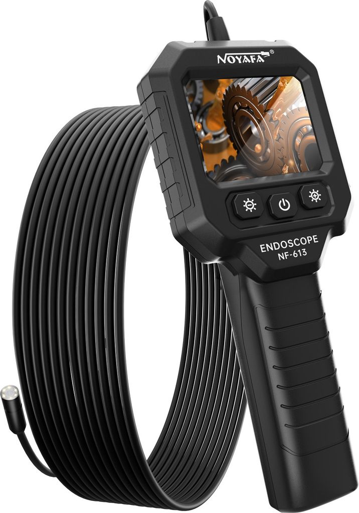 NOYAFA Endoskopkamera mit Licht HD-Boreskop-Inspektionskamera IP67 wasserdichte Sanitaer-Schlangenkamera 6 LED-Lichtperlen Supraleitendes Kabel aus...