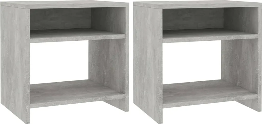 Tables de chevet compactes gris béton fini le désordre dans le lit