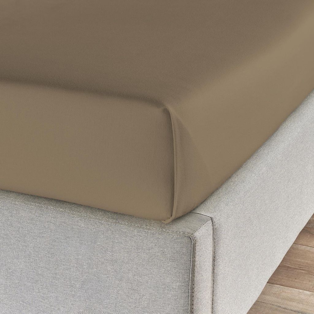 Traumschlaf Feinbiber Haustuch Bettlaken 220x260 cm sand