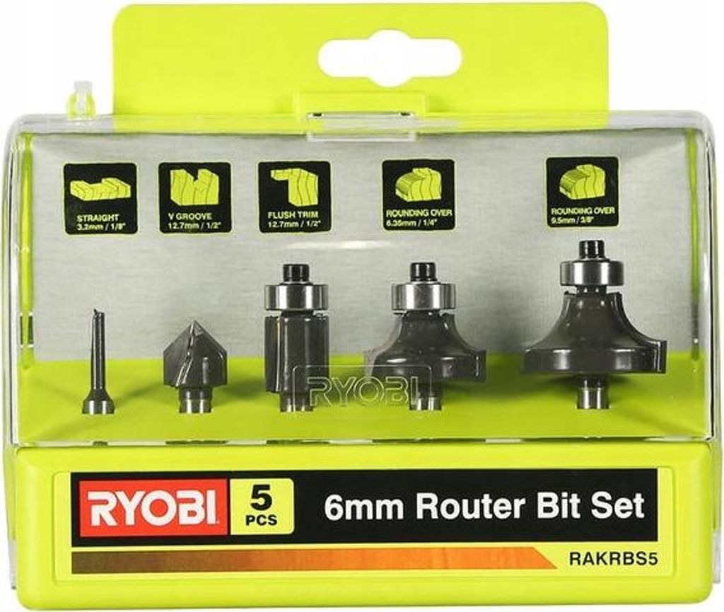 Fräserset RAKRBS5, 5-teilig (6mm-Schaft) Produktbild 