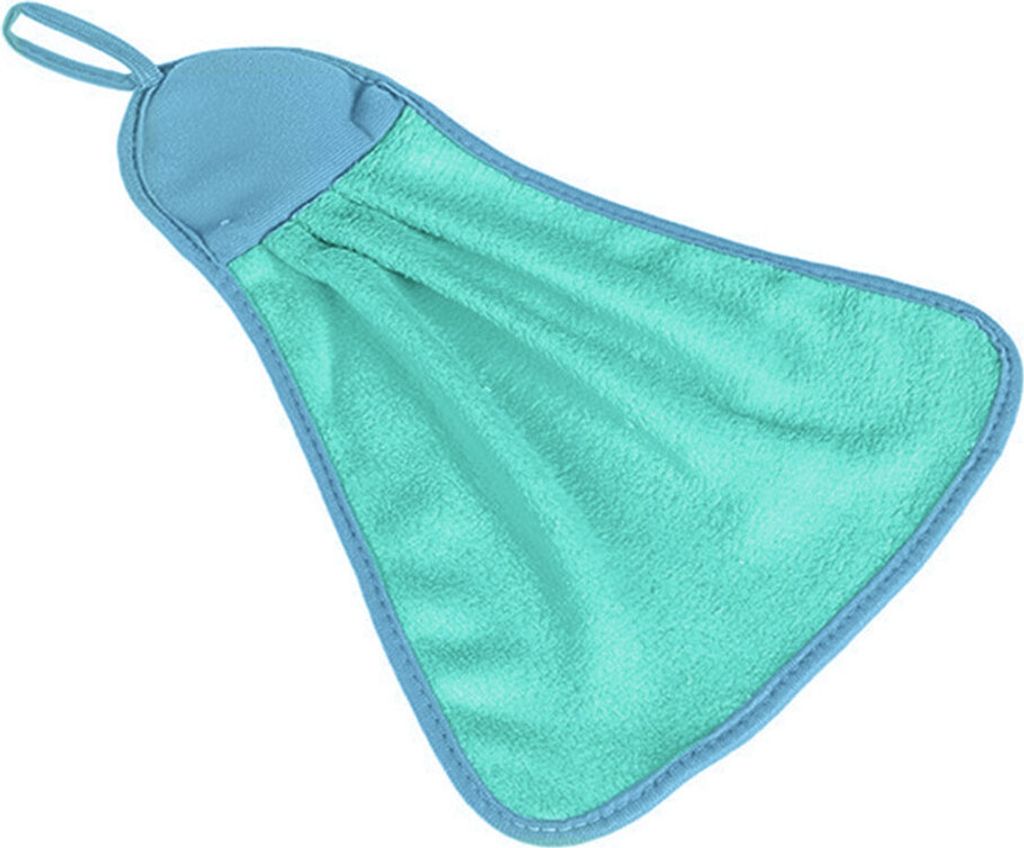 Küchenbad hängen Korallen Samthandtuch Reinigung Wasser trocknendes Handtuch-Blau