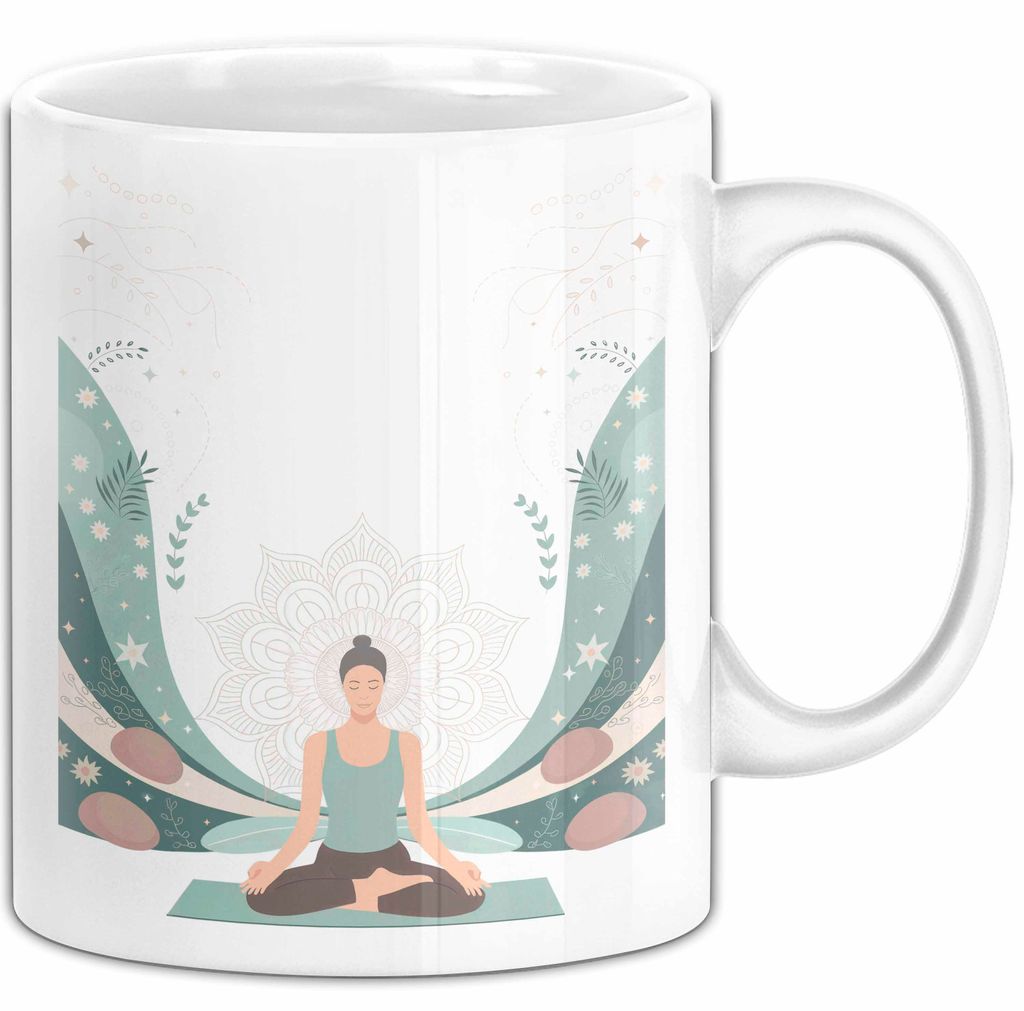 Yoga Lehrer Tasse Geschenk Lustige Geschenkidee Spruch Für Achtsame Seelen (Weiß)
