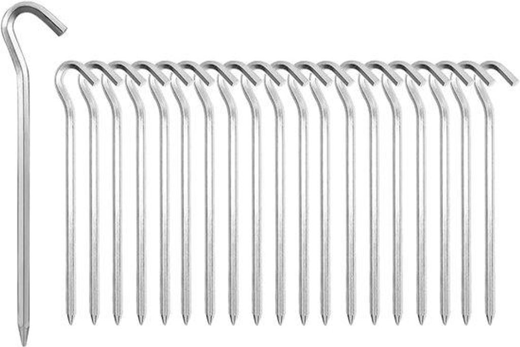 Tentenstangen-Set – 20 Stück – 18 cm – Campingstangen für Zelt, Garten und Outdoor – Nachhaltig und Vielseitig