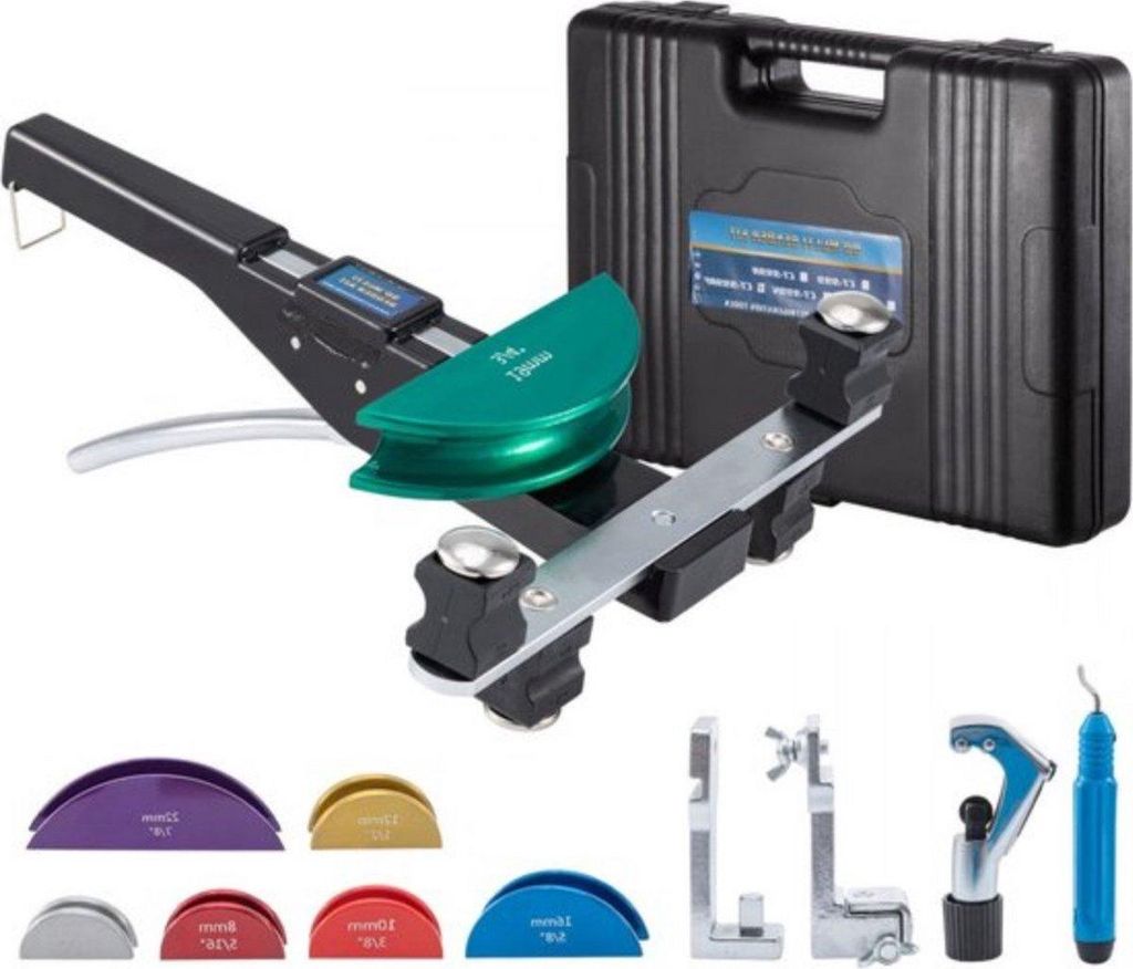 Ratschenrohrbieger – Handlicher Rohr-Bieger für Kupfer-, Aluminium- und Stahlrohre – 90° Biegewinkel – Mit 7 Matrizen – Für Sanitär, He...