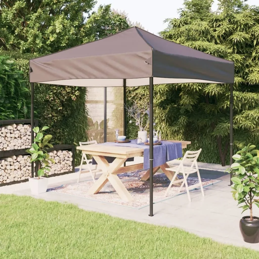 Gazebo Pieghevole 2x2 m Taupe | The Living Store Tenda Feste Robusta