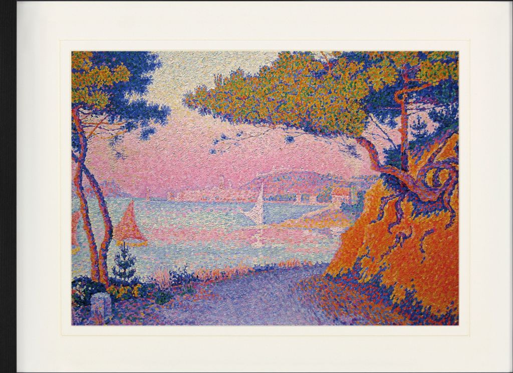 Paul Signac Gerahmtes Bild Mit Edlem Passepartout | Wand-Bilder | Im Bilderrahmen - Golfe-Juan, 1896 (60 x 80 cm)