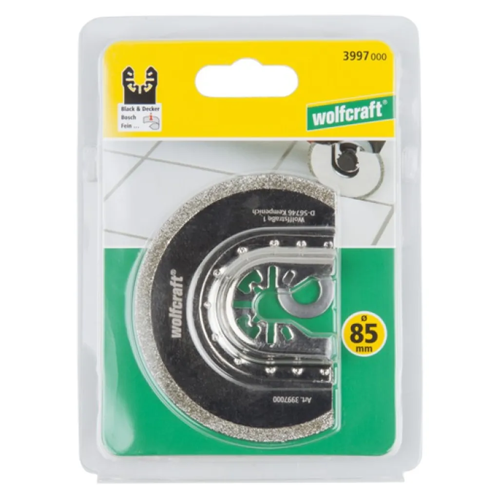 Lame diamantée 85mm Wolfcraft pour découpe de carrelage et céramique