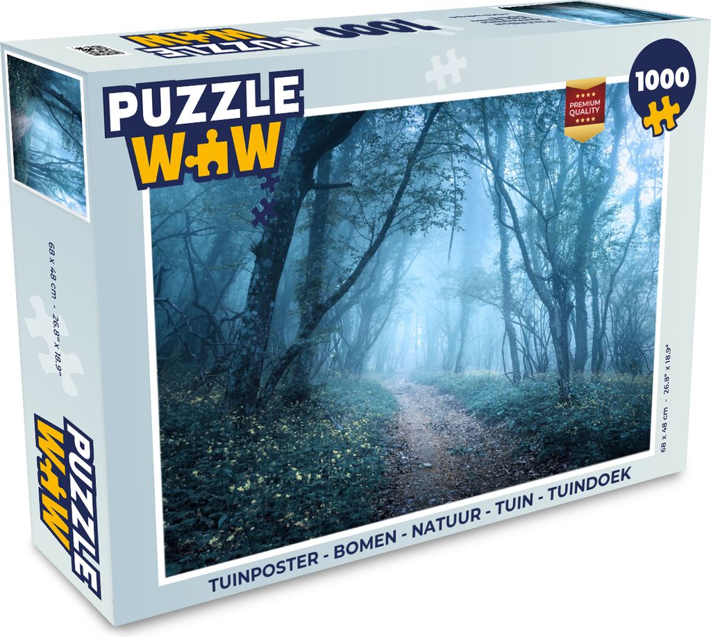 MuchoWow Puzzle 1000 Teile Bäume - Natur - Nebel - Erwachsene - Rätsel