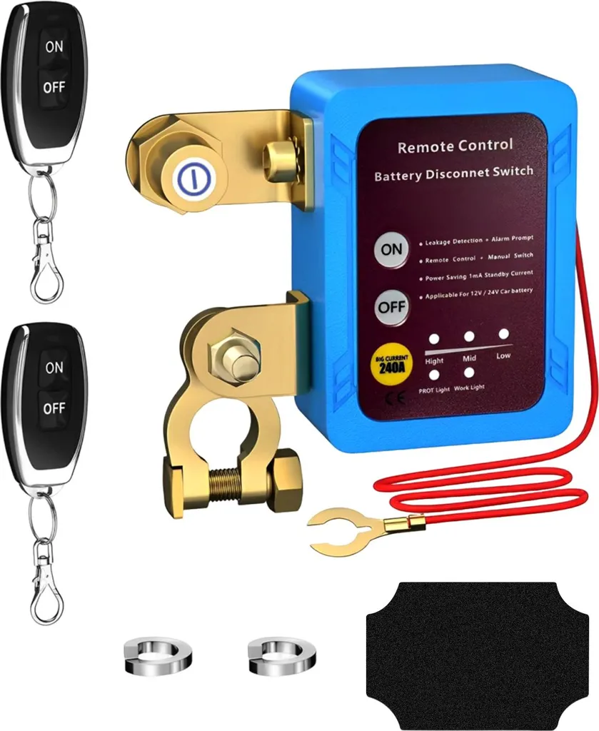 Coupe-circuit de batterie 12V pour camping-car et ATV avec commande sans fil